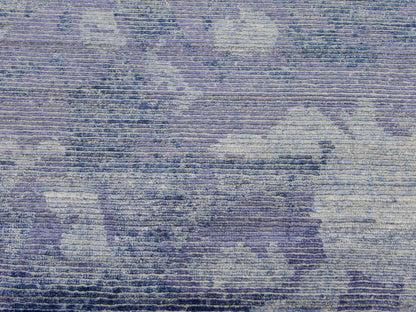 Modern Silky Abstract 2'6"x10'0" Hand-knotted Rug -w577