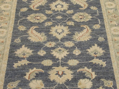 Oushak Chobie Natural-dye 2'6"x10'0" Hand-knotted Rug -w578