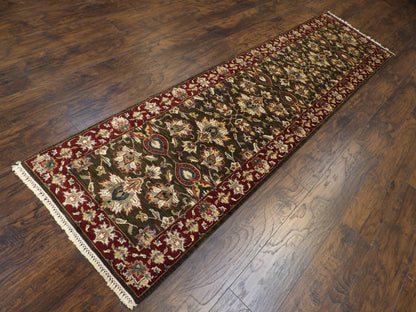 Jaipur S/W Kashan 2'6"x10'0" Hand-knotted Rug -w581