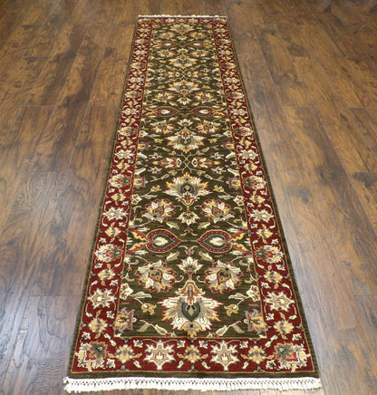 Jaipur S/W Kashan 2'6"x10'0" Hand-knotted Rug -w581