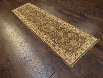 Oushak Chobie Natural-dye 2'6"x10'0" Hand-knotted Rug -w584