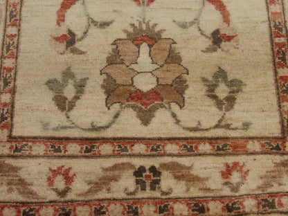 Oushak Chobie Natural-dye 2'6"x10'0" Hand-knotted Rug -w587