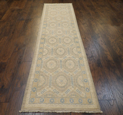 Oushak Chobie Natural-dye 2'6"x10'0" Hand-knotted Rug -w589