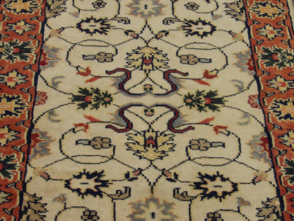 Turkish Weave Silky Natural-dye 2'6"x10'0" Hand-knotted Rug -w591