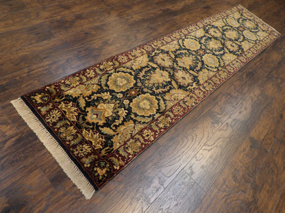 Jaipur Kashan 2'6"x10'0" Hand-knotted Rug - w596