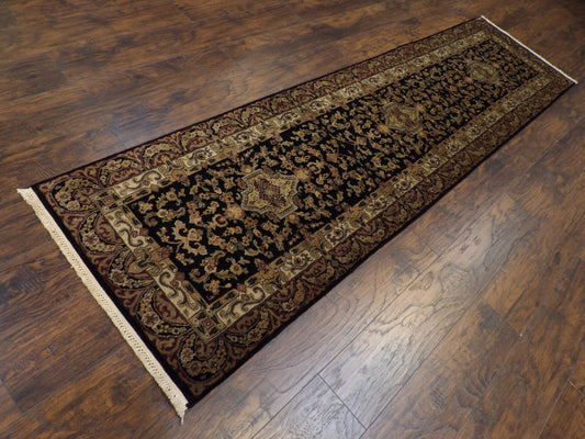 Fine Persian Tabriz 2'6"x10'0" Hand-knotted Rug -w597