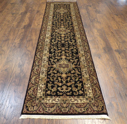 Fine Persian Tabriz 2'6"x10'0" Hand-knotted Rug -w597