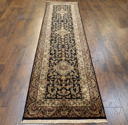 Fine Persian Tabriz 2'6"x10'0" Hand-knotted Rug -w597