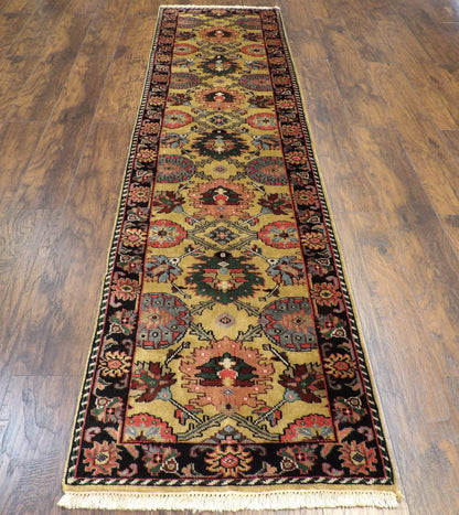 Turkish Weave Antique Wash 2'6"x10'0" Hand-knotted Rug -w600