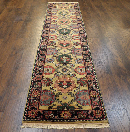 Turkish Weave Antique Wash 2'6"x10'0" Hand-knotted Rug -w600