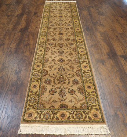 Fine Persian Kashan Tie Dye 2'6"x10'0" Hand-knotted Rug -w601