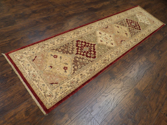 Oushak Chobie Natural-dye 2'6"x10'0" Hand-knotted Rug -w603