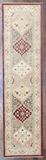 Oushak Chobie Natural-dye 2'6"x10'0" Hand-knotted Rug -w603