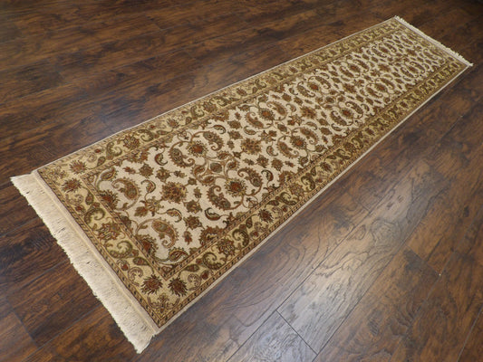 Fine Persian Kashan Tie Dye 2'6"x10'0" Hand-knotted Rug -w604