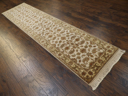 Fine Persian Kashan Tie Dye 2'6"x10'0" Hand-knotted Rug -w604