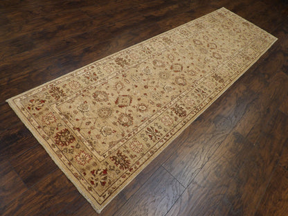 Oushak Chobie Natural-dye 2'6"x10'0" Hand-knotted Rug -w606