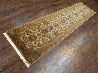 Jaipur Kashan Antique Wash 2'6"x10'0" Hand-knotted Rug -w609