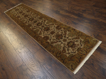 Jaipur Kashan Antique Wash 2'6"x10'0" Hand-knotted Rug -w609