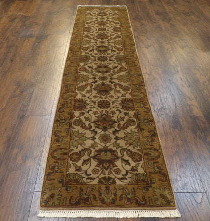 Jaipur Kashan Antique Wash 2'6"x10'0" Hand-knotted Rug -w609