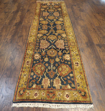 Jaipur Kashan Antique Wash 2'6"x10'0" Hand-knotted Rug -w611