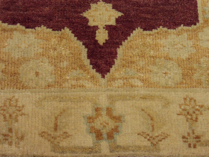 Turk Oushak Natural-dye 2'6''x10'0" Hand-knotted Rug -w618