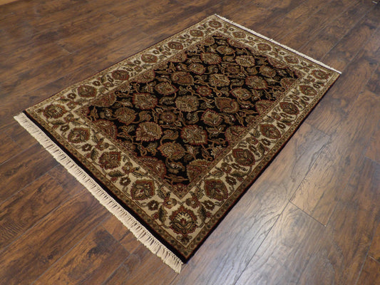 Jaipur Kashan 4'0"x6'0" Hand-knotted Rug -w619