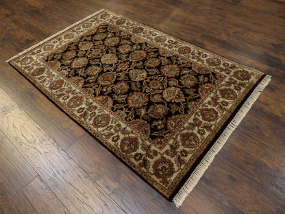 Jaipur Kashan 4'0"x6'0" Hand-knotted Rug -w619