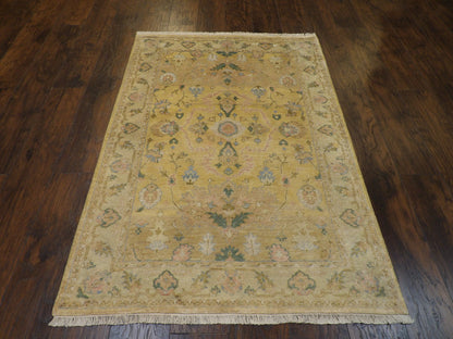 Fine Silk Kashan 4'0"x6'0" Hand-knotted Rug -w625