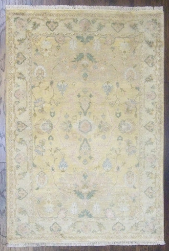 Fine Silk Kashan 4'0"x6'0" Hand-knotted Rug -w625