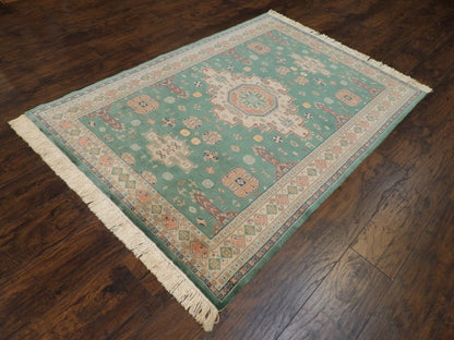Silky Fine Tabriz 4'0"x6'0" Hand-knotted Rug -w629
