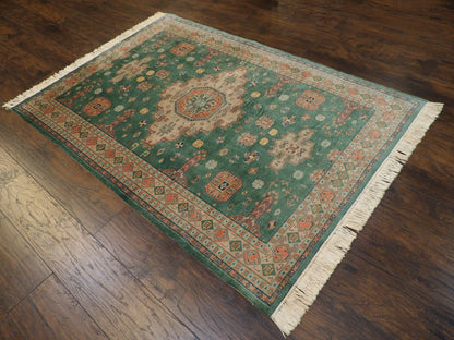 Silky Fine Tabriz 4'0"x6'0" Hand-knotted Rug -w629