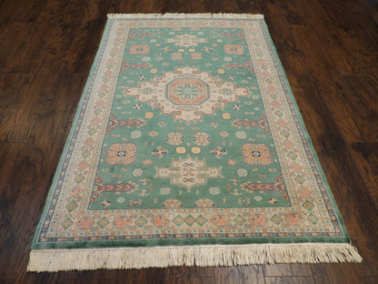 Silky Fine Tabriz 4'0"x6'0" Hand-knotted Rug -w629