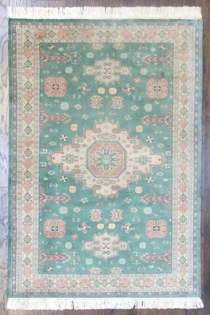 Silky Fine Tabriz 4'0"x6'0" Hand-knotted Rug -w629