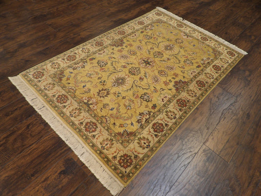 Fine Persian Kashan Tie Dye 4'0"x6'0" Hand-knotted Rug -w630