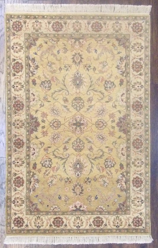 Fine Persian Kashan Tie Dye 4'0"x6'0" Hand-knotted Rug -w630