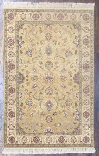 Fine Persian Kashan Tie Dye 4'0"x6'0" Hand-knotted Rug -w630