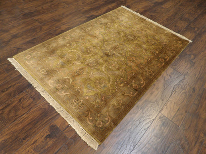 Jaipur Kashan Antique Wash 4'0" x 6'0" Hand-knotted Rug - w641