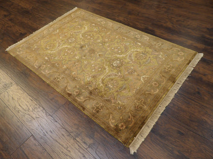 Jaipur Kashan Antique Wash 4'0" x 6'0" Hand-knotted Rug - w641