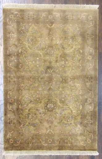 Jaipur Kashan Antique Wash 4'0" x 6'0" Hand-knotted Rug - w641