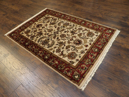Jaipur Kashan Antique Wash 4'0" x 6'0" Hand-knotted Rug - w642