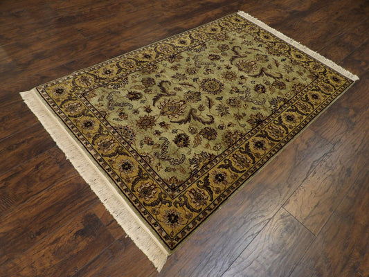 Fine Persian Kashan Tie Dye 4'0"x6'0" Hand-knotted Rug -w643