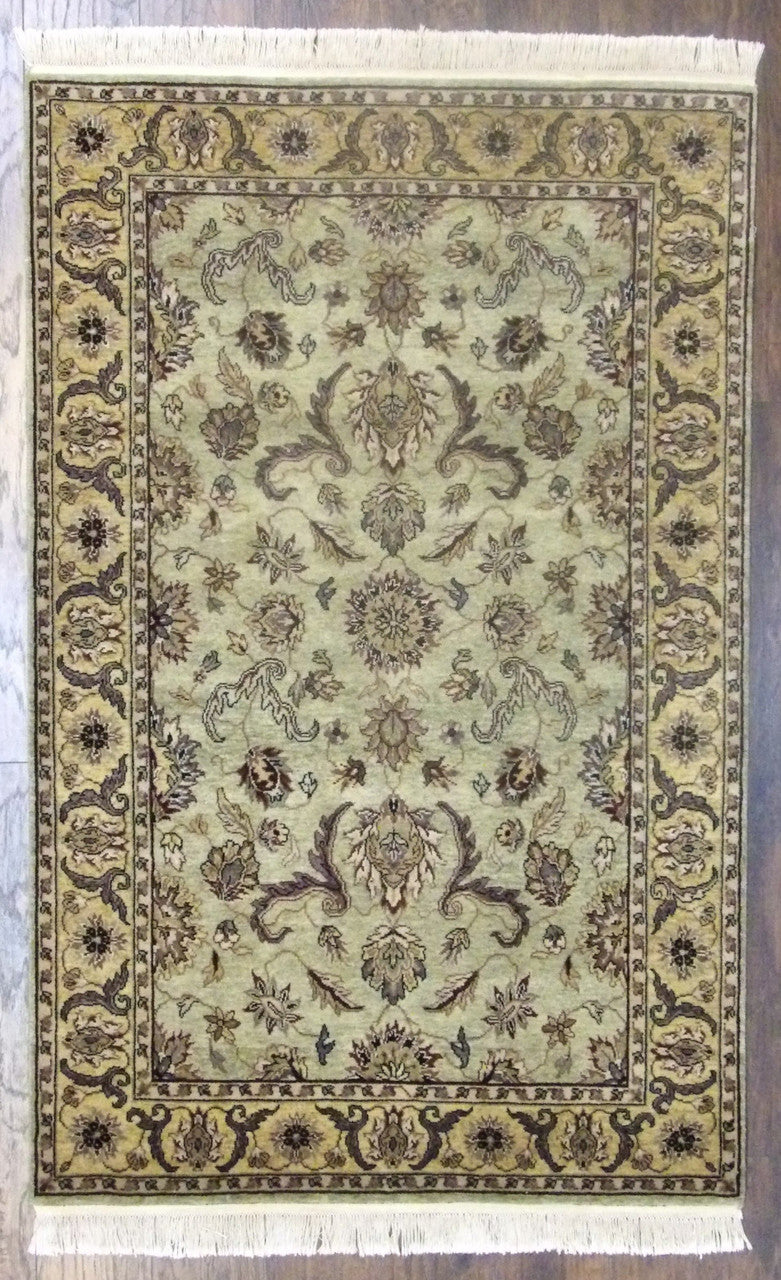 Fine Persian Kashan Tie Dye 4'0"x6'0" Hand-knotted Rug -w643