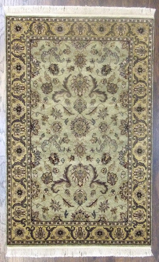 Fine Persian Kashan Tie Dye 4'0"x6'0" Hand-knotted Rug -w643