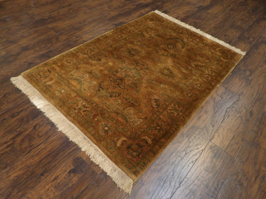 Jaipur Kashan Antique Wash 4'0" x 6'0" Hand-knotted Rug - w650