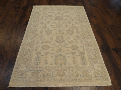 Indo Chobie Natural-dye 4'0"x6'0" Hand-knotted Rug -w654