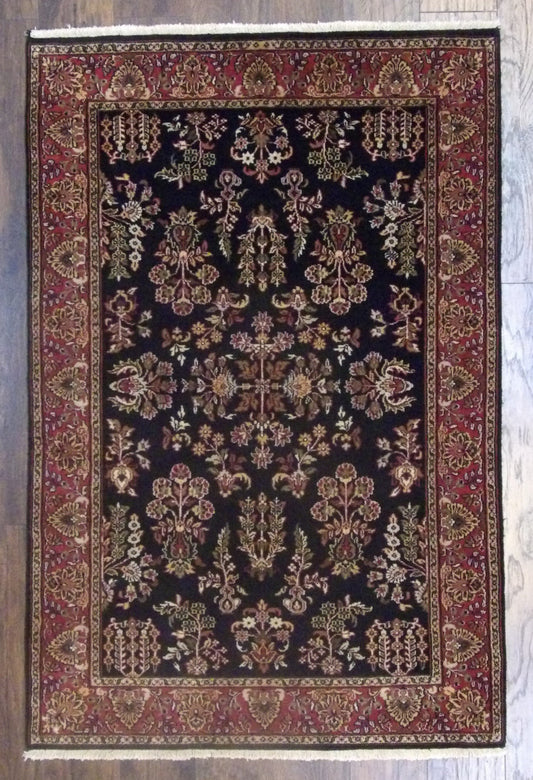 Fine Persian Sharookh 4'0"x6'0" Hand-knotted Rug -w655