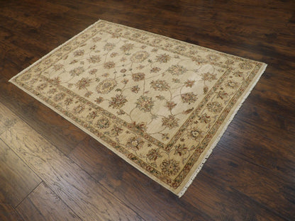Indo Chobie Natural-dye 4'0"x6'0" Hand-knotted Rug -w656