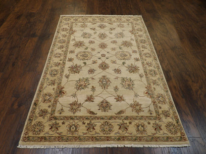 Indo Chobie Natural-dye 4'0"x6'0" Hand-knotted Rug -w656