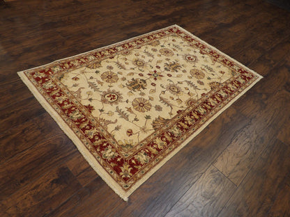 Oushak Chobie Natural-dye 4'0"x6'0" Hand-knotted Rug -w659
