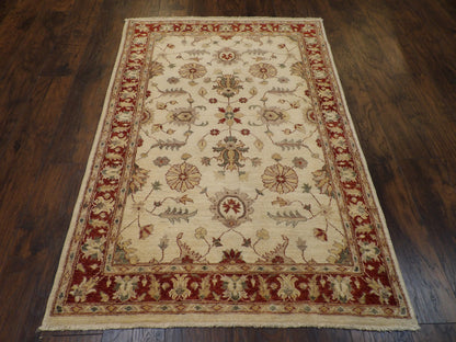 Oushak Chobie Natural-dye 4'0"x6'0" Hand-knotted Rug -w659